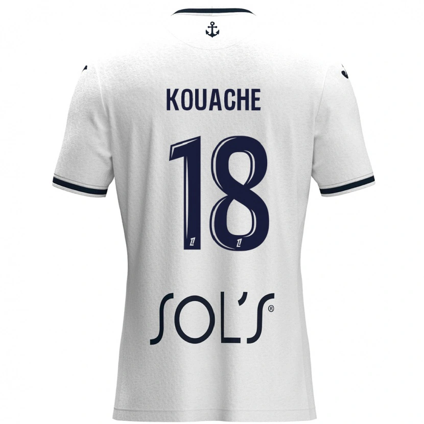 Danxen Herren Éva Kouache #18 Weiß Dunkelblau Auswärtstrikot Trikot 2024/25 T-Shirt