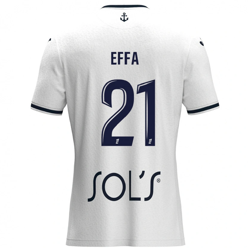 Danxen Herren Chancelle Effa Effa #21 Weiß Dunkelblau Auswärtstrikot Trikot 2024/25 T-Shirt