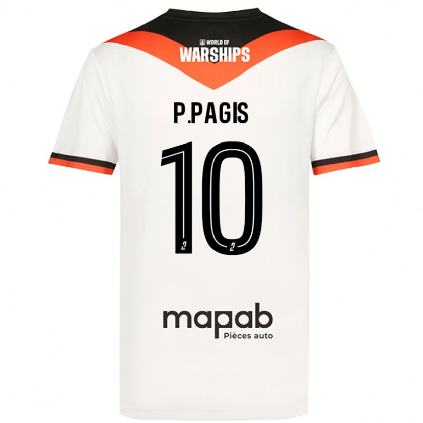 Danxen Herren Pablo Pagis #10 Weiß Auswärtstrikot Trikot 2024/25 T-Shirt