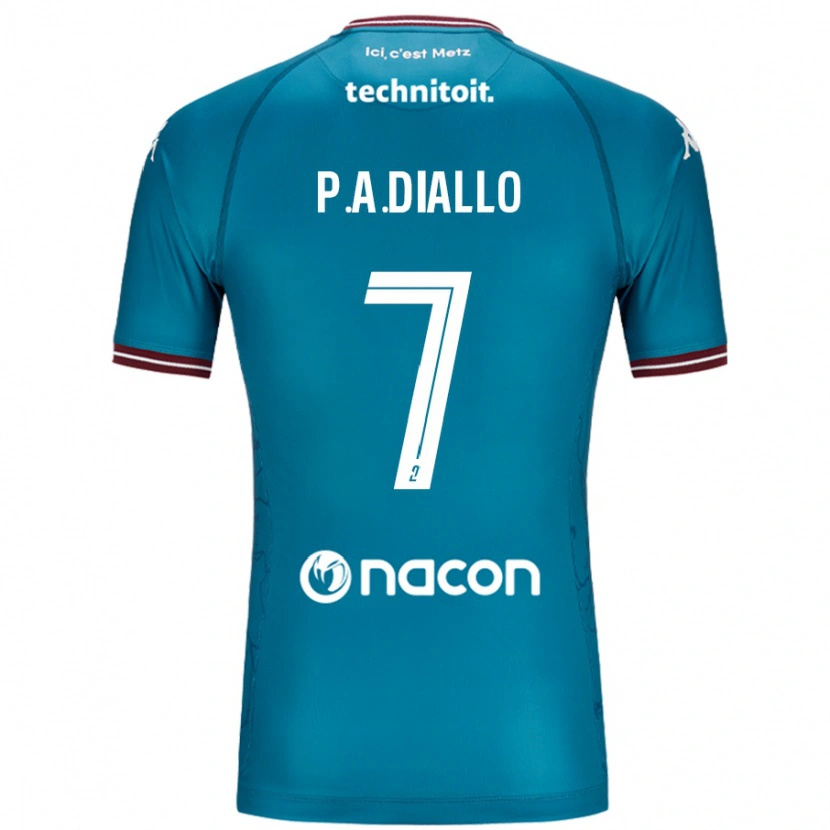 Danxen Herren Papa Amadou Diallo #7 Blau Petrol Auswärtstrikot Trikot 2024/25 T-Shirt