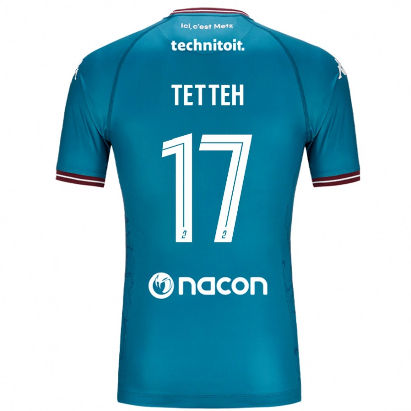 Danxen Herren Benjamin Tetteh #17 Blau Petrol Auswärtstrikot Trikot 2024/25 T-Shirt