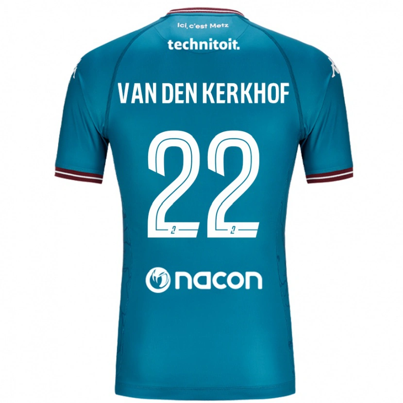Danxen Herren Kevin Van Den Kerkhof #22 Blau Petrol Auswärtstrikot Trikot 2024/25 T-Shirt