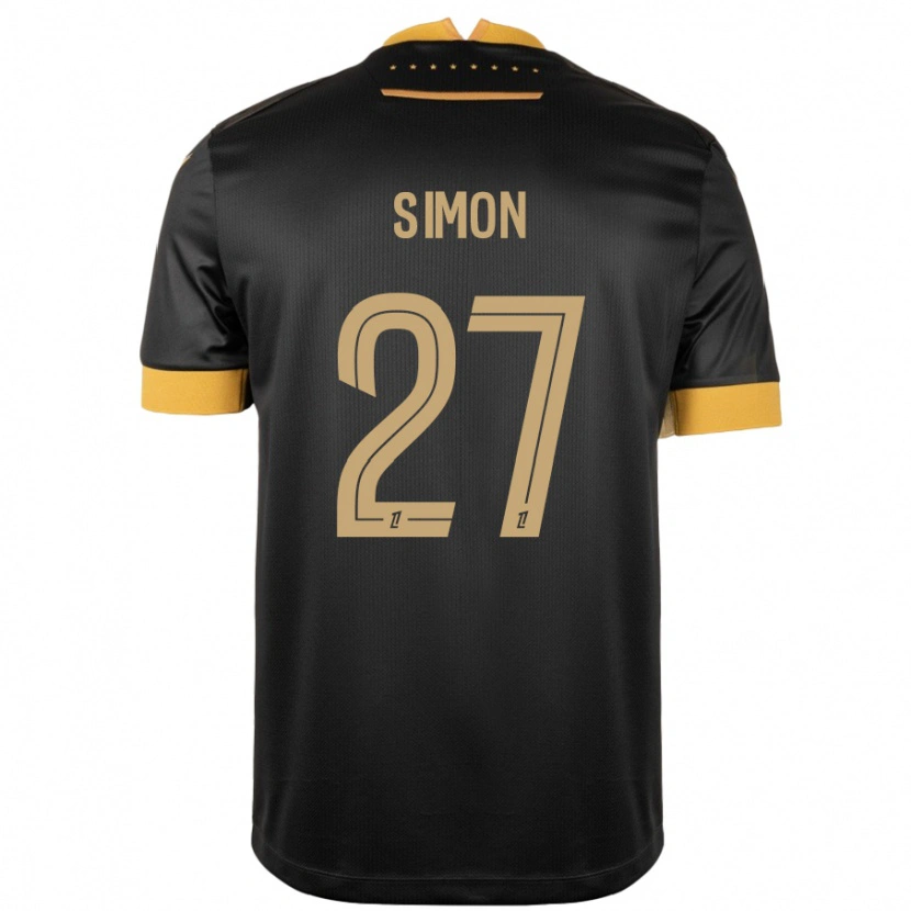Danxen Herren Moses Simon #27 Schwarz Braun Auswärtstrikot Trikot 2024/25 T-Shirt