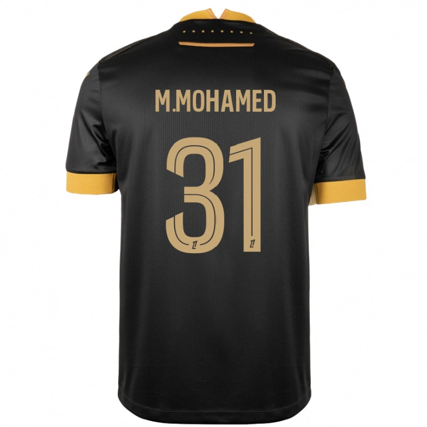Danxen Herren Mostafa Mohamed #31 Schwarz Braun Auswärtstrikot Trikot 2024/25 T-Shirt