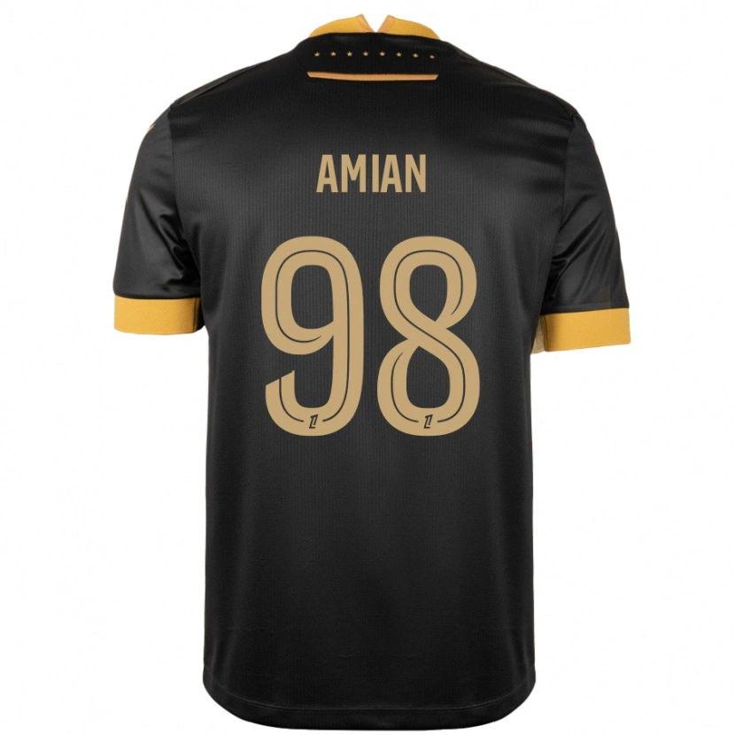 Danxen Herren Kelvin Amian #98 Schwarz Braun Auswärtstrikot Trikot 2024/25 T-Shirt