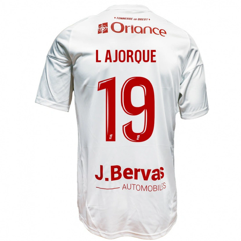 Danxen Herren Ludovic Ajorque #19 Weiß Rot Auswärtstrikot Trikot 2024/25 T-Shirt