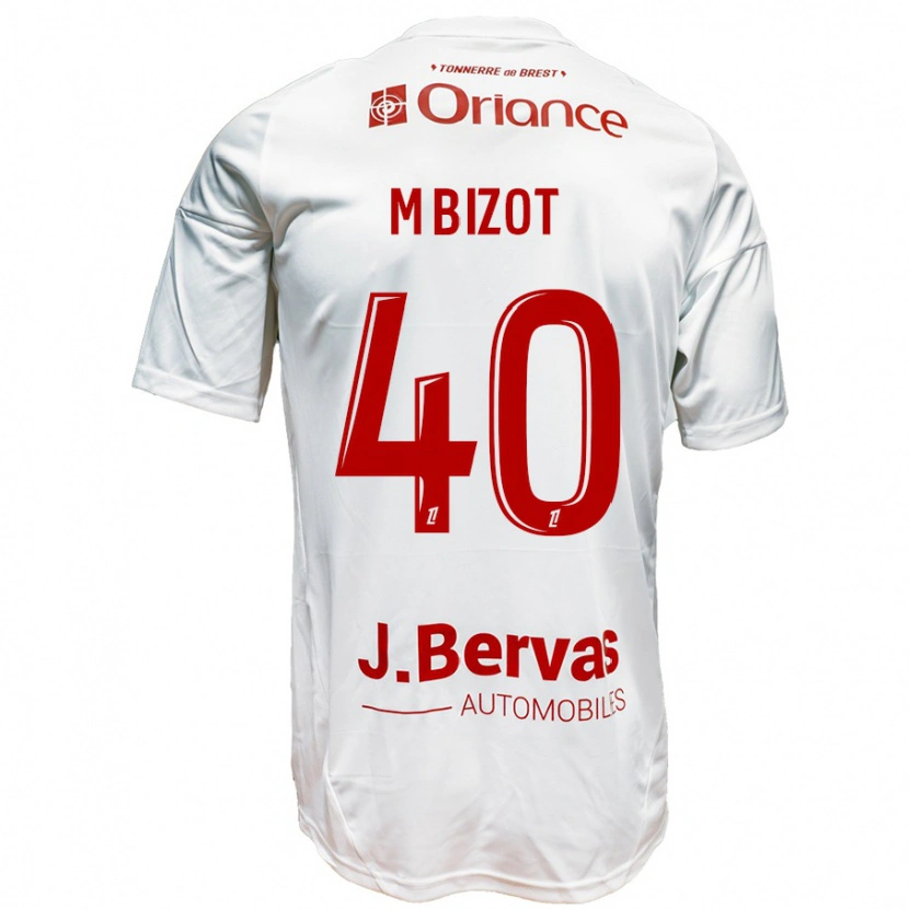 Danxen Herren Marco Bizot #40 Weiß Rot Auswärtstrikot Trikot 2024/25 T-Shirt