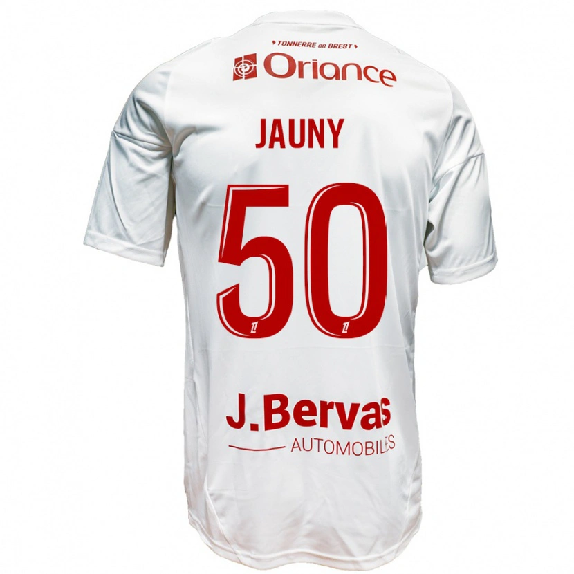 Danxen Herren Noah Jauny #50 Weiß Rot Auswärtstrikot Trikot 2024/25 T-Shirt