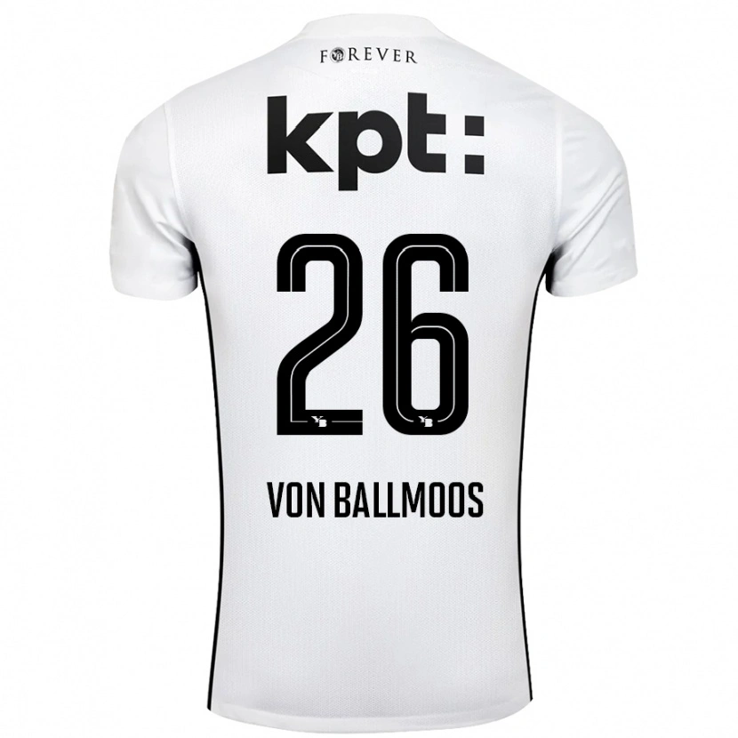 Danxen Herren David Von Ballmoos #26 Weiß Schwarz Auswärtstrikot Trikot 2024/25 T-Shirt