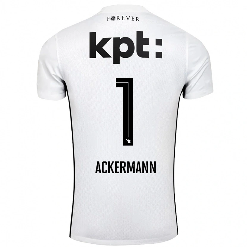 Danxen Herren Jara Ackermann #1 Weiß Schwarz Auswärtstrikot Trikot 2024/25 T-Shirt