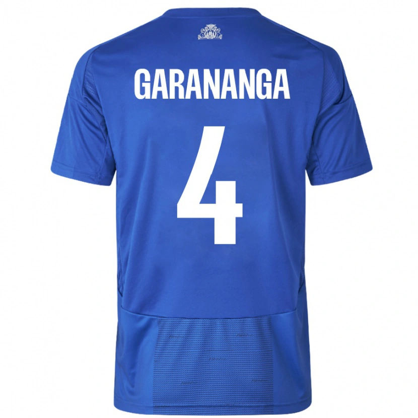 Danxen Herren Munashe Garananga #4 Weiß Blau Auswärtstrikot Trikot 2024/25 T-Shirt