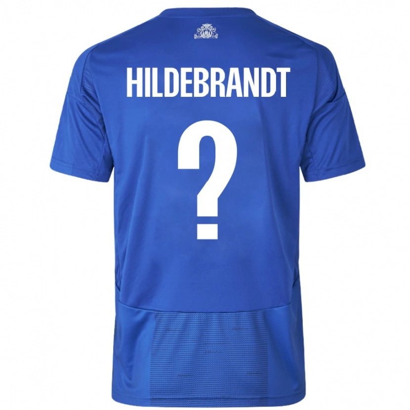 Danxen Herren Sylvester Hildebrandt #0 Weiß Blau Auswärtstrikot Trikot 2024/25 T-Shirt
