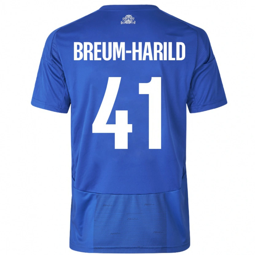 Danxen Herren Tobias Breum-Harild #41 Weiß Blau Auswärtstrikot Trikot 2024/25 T-Shirt