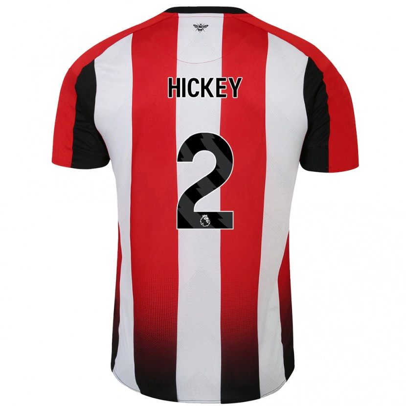 Danxen Damen Aaron Hickey #2 Rot Weiß Heimtrikot Trikot 2024/25 T-Shirt