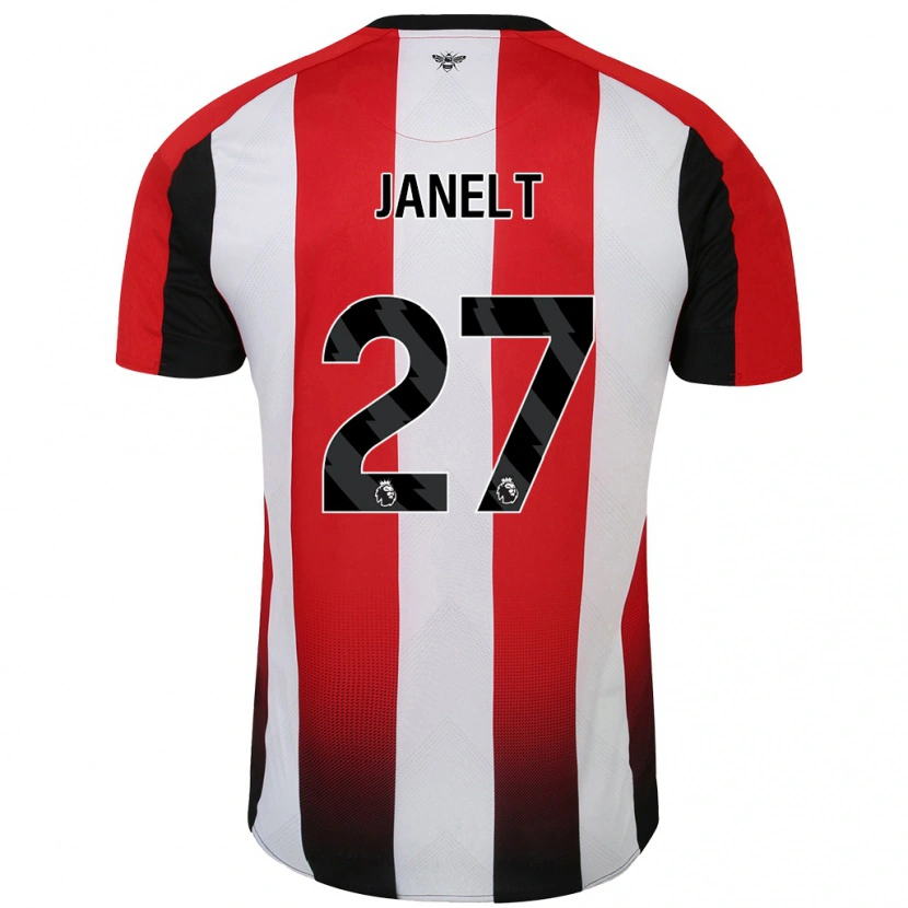Danxen Damen Vitaly Janelt #27 Rot Weiß Heimtrikot Trikot 2024/25 T-Shirt