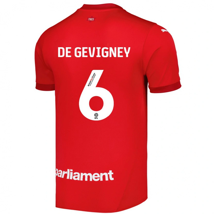Danxen Damen Maël De Gevigney #6 Rot Heimtrikot Trikot 2024/25 T-Shirt