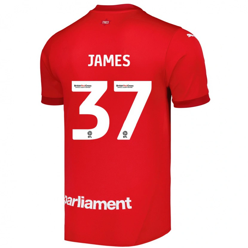 Danxen Damen Nathan James #37 Rot Heimtrikot Trikot 2024/25 T-Shirt