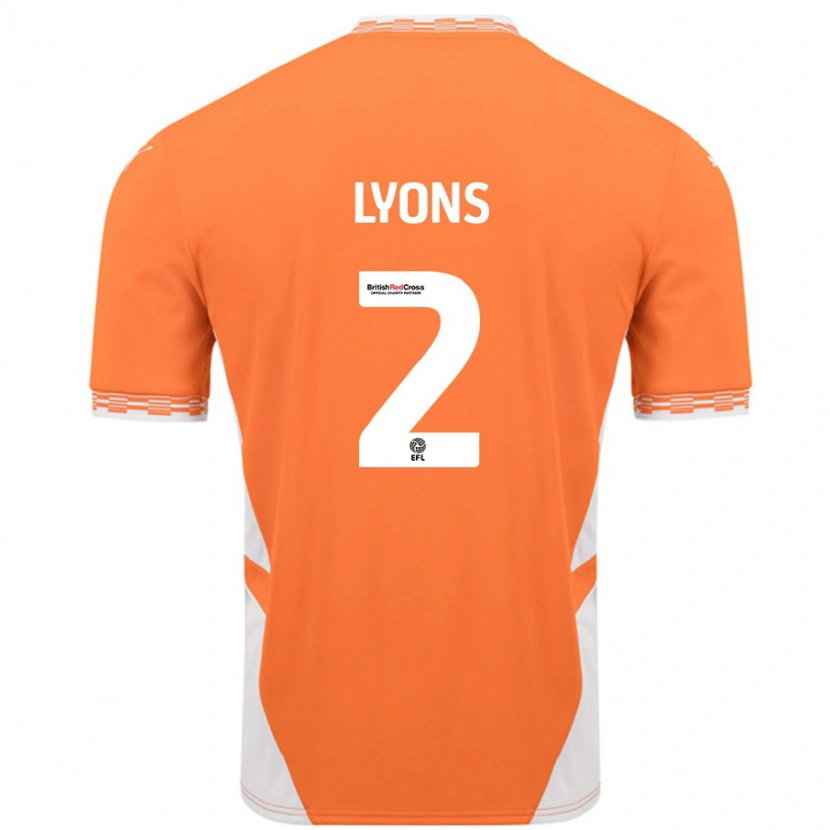 Danxen Damen Andy Lyons #2 Orange Weiß Heimtrikot Trikot 2024/25 T-Shirt