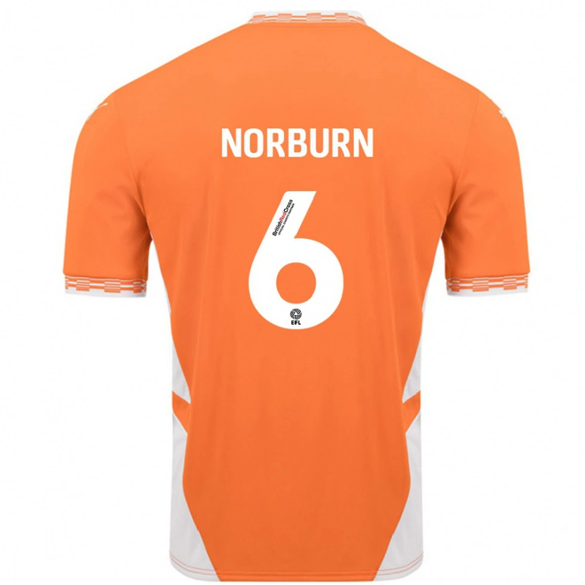 Danxen Damen Oliver Norburn #6 Orange Weiß Heimtrikot Trikot 2024/25 T-Shirt