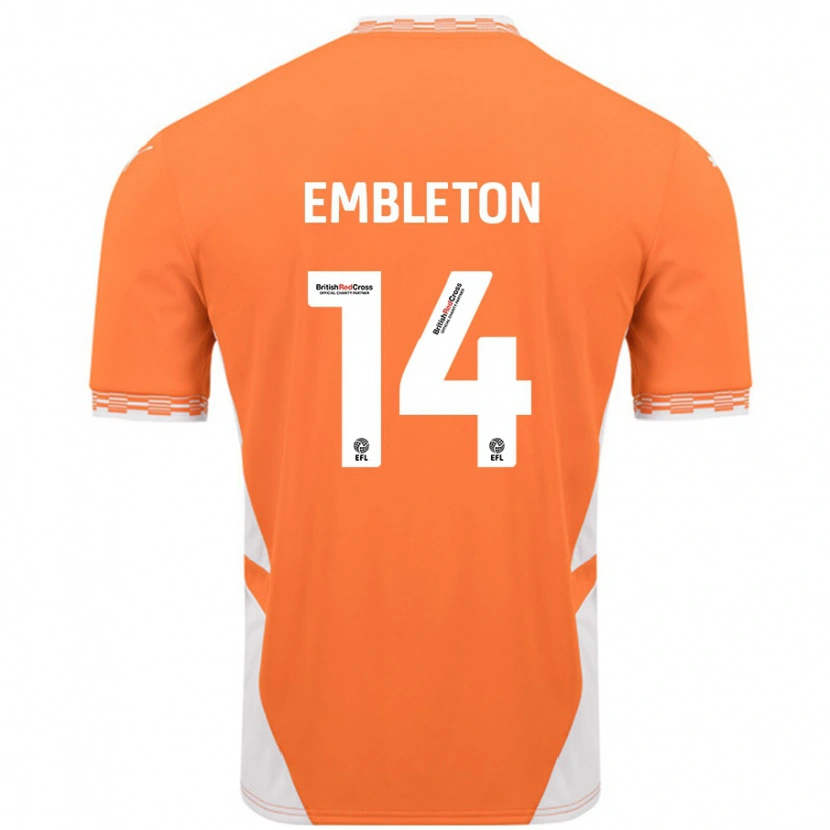 Danxen Damen Elliot Embleton #14 Orange Weiß Heimtrikot Trikot 2024/25 T-Shirt