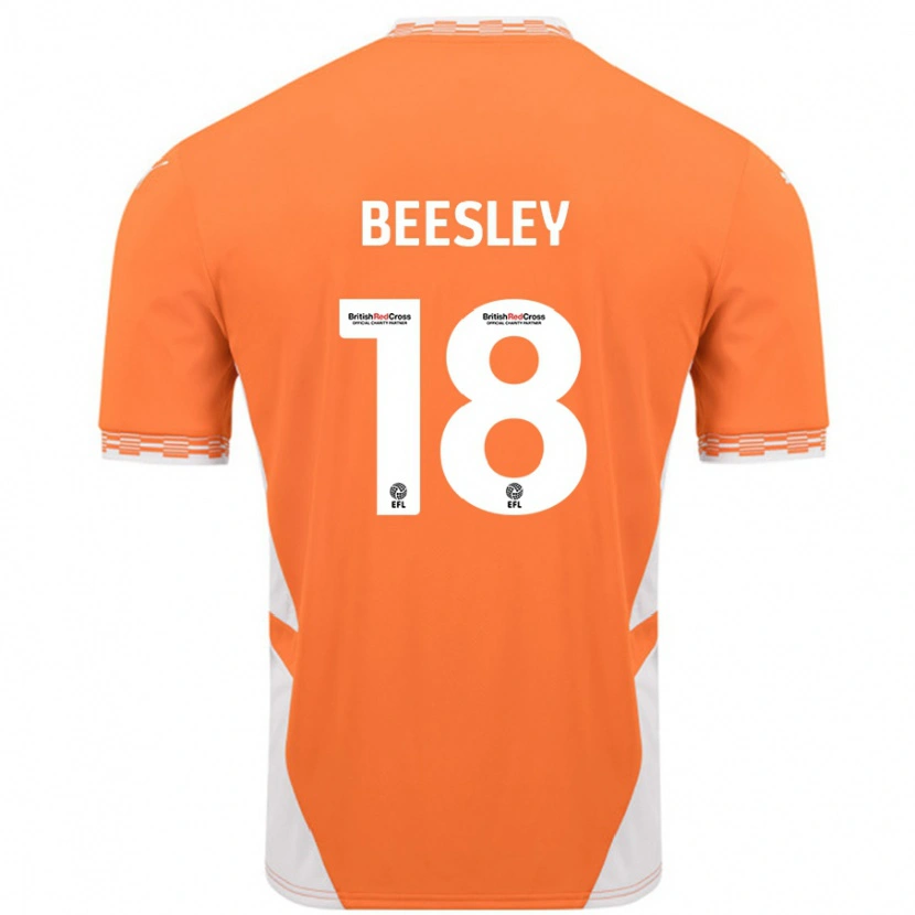 Danxen Damen Jake Beesley #18 Orange Weiß Heimtrikot Trikot 2024/25 T-Shirt