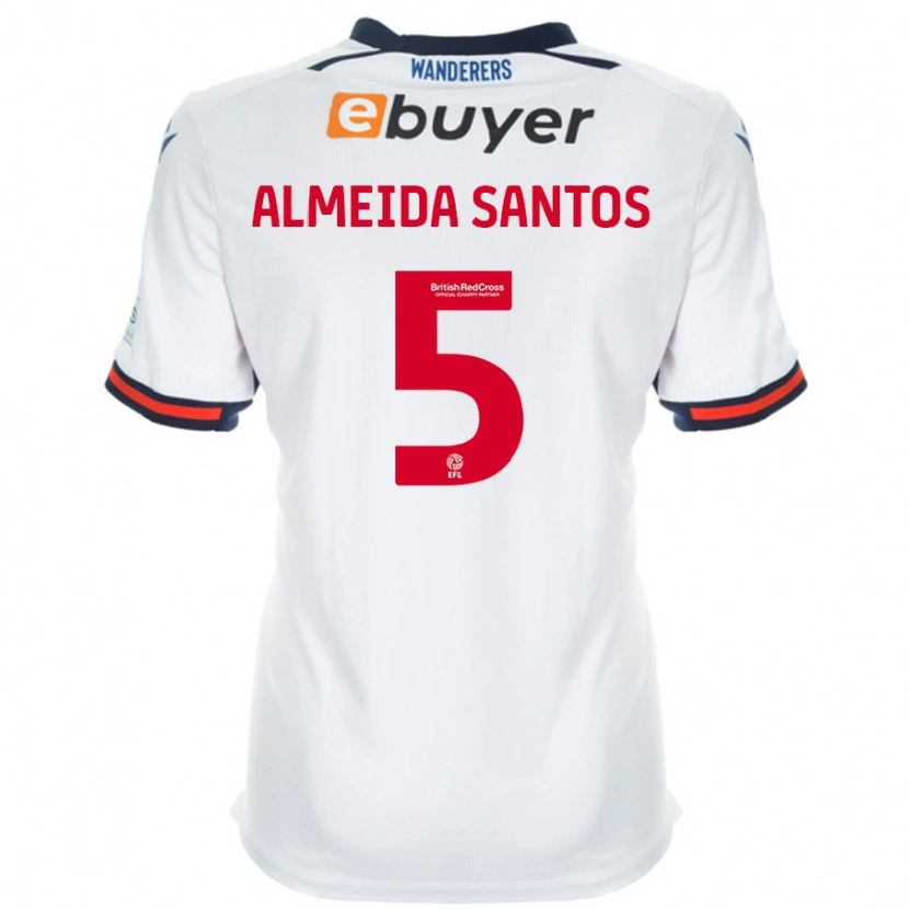 Danxen Damen Ricardo Santos #5 Weiß Heimtrikot Trikot 2024/25 T-Shirt