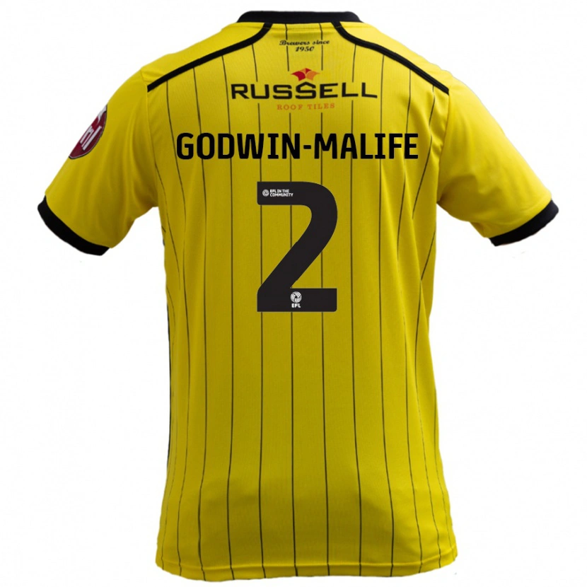 Danxen Damen Udoka Godwin-Malife #2 Gelb Heimtrikot Trikot 2024/25 T-Shirt