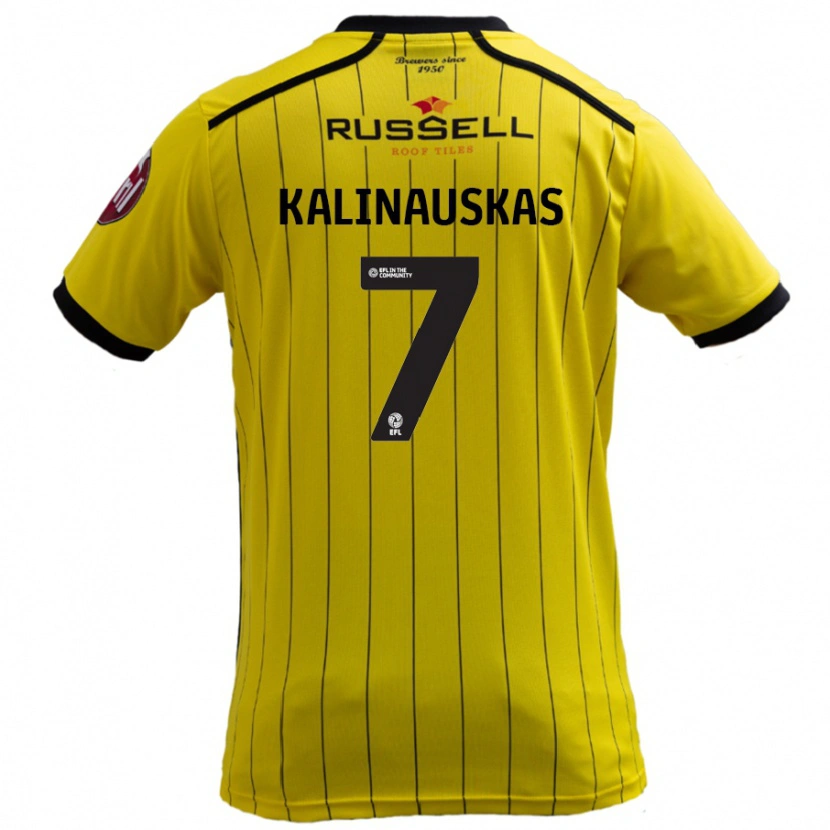 Danxen Damen Tomas Kalinauskas #7 Gelb Heimtrikot Trikot 2024/25 T-Shirt
