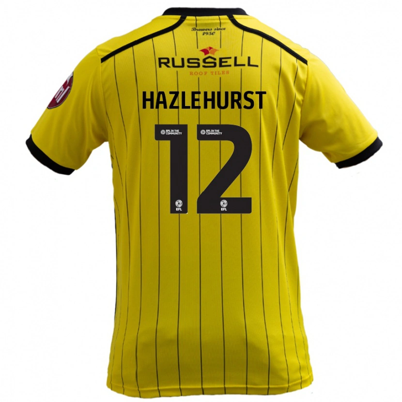 Danxen Damen Jack Hazlehurst #12 Gelb Heimtrikot Trikot 2024/25 T-Shirt