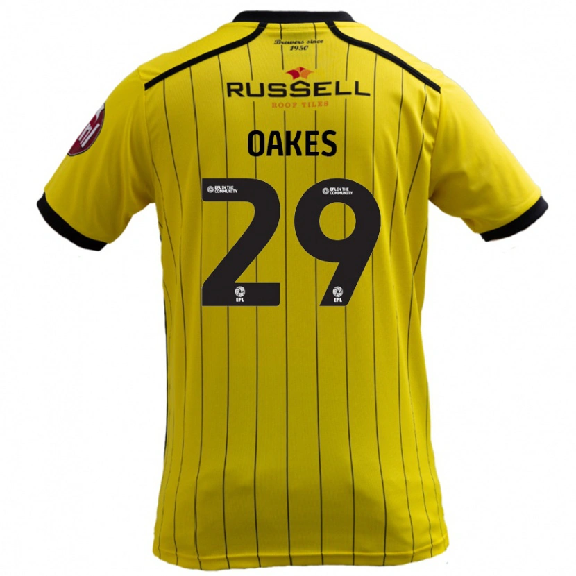 Danxen Damen Toby Oakes #29 Gelb Heimtrikot Trikot 2024/25 T-Shirt