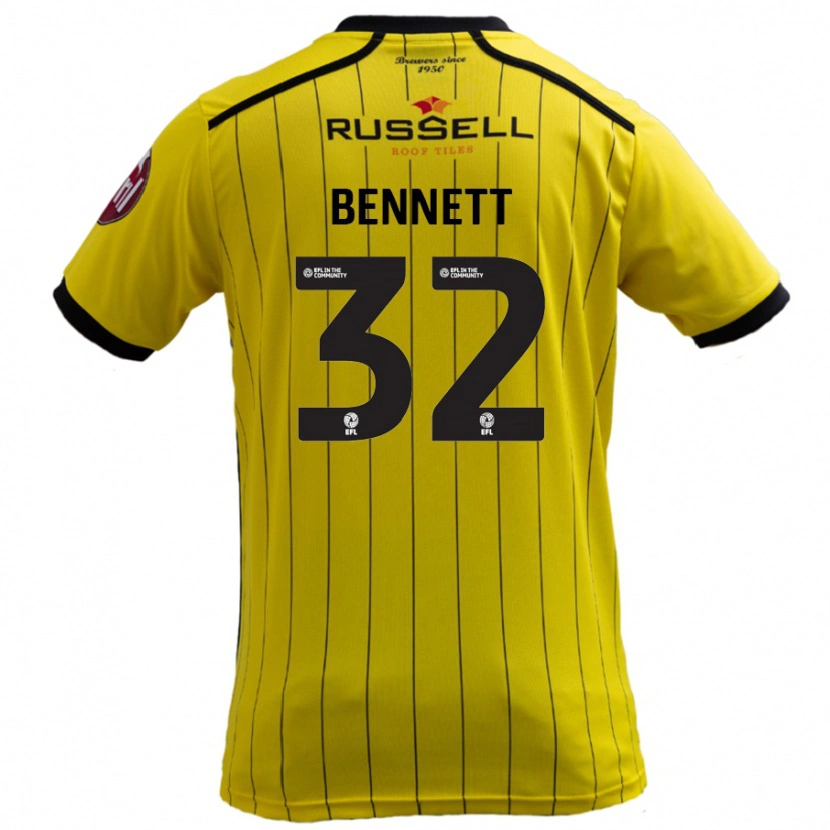 Danxen Damen Mason Bennett #32 Gelb Heimtrikot Trikot 2024/25 T-Shirt