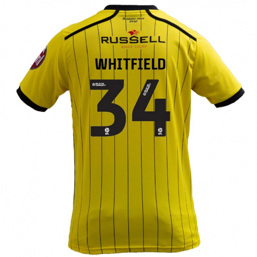 Danxen Damen Ben Whitfield #34 Gelb Heimtrikot Trikot 2024/25 T-Shirt