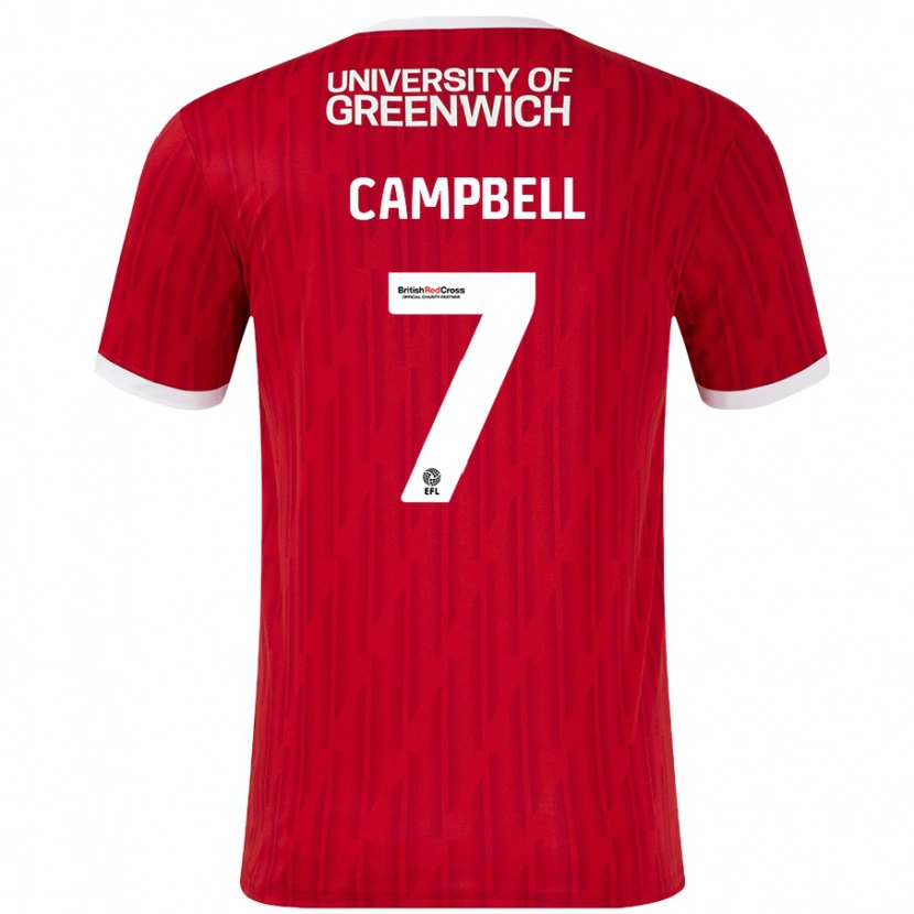 Danxen Damen Tyreece Campbell #7 Rot Weiß Heimtrikot Trikot 2024/25 T-Shirt