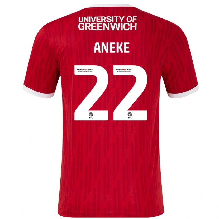 Danxen Damen Chuks Aneke #22 Rot Weiß Heimtrikot Trikot 2024/25 T-Shirt