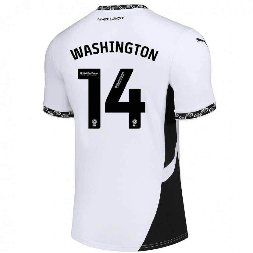 Danxen Damen Conor Washington #14 Weiß Schwarz Heimtrikot Trikot 2024/25 T-Shirt