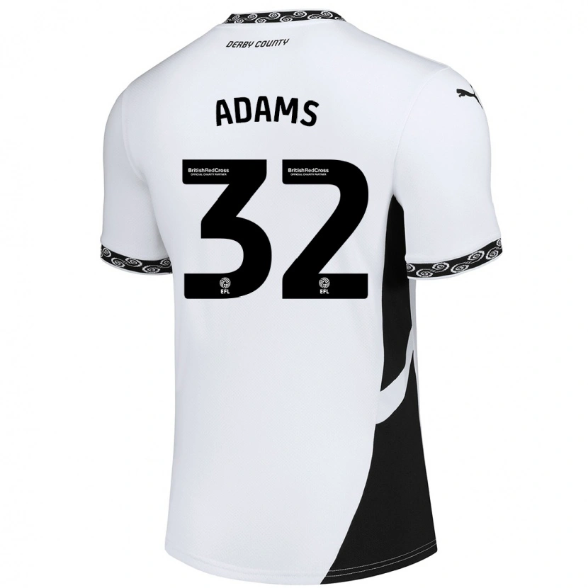 Danxen Damen Ebou Adams #32 Weiß Schwarz Heimtrikot Trikot 2024/25 T-Shirt