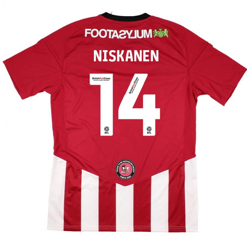 Danxen Damen Ilmari Niskanen #14 Rot Weiß Heimtrikot Trikot 2024/25 T-Shirt