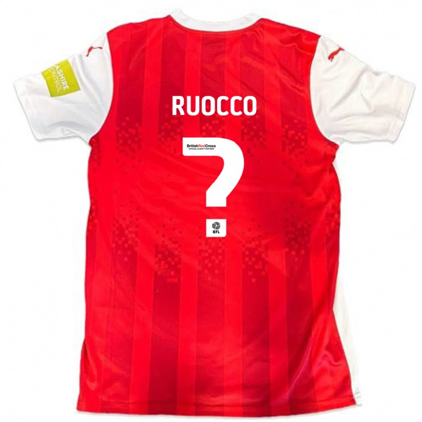Danxen Damen Alessio Ruocco #0 Rot Weiß Heimtrikot Trikot 2024/25 T-Shirt