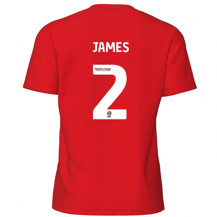 Danxen Damen Tom James #2 Rot Heimtrikot Trikot 2024/25 T-Shirt