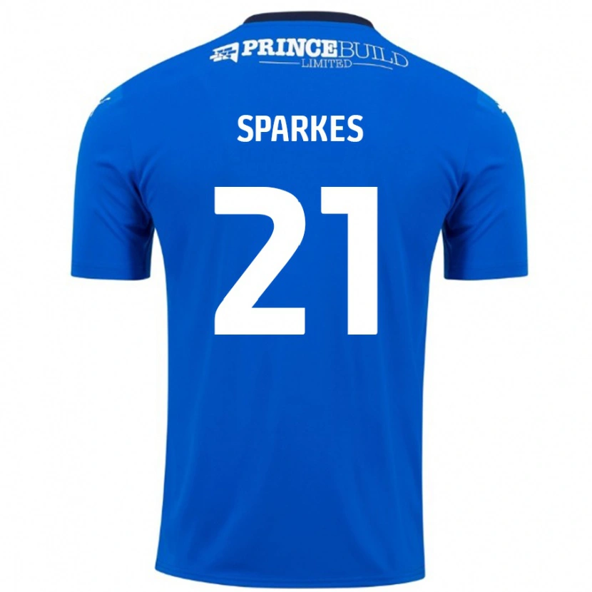 Danxen Damen Jack Sparkes #21 Blau Weiß Heimtrikot Trikot 2024/25 T-Shirt