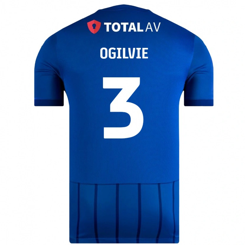 Danxen Damen Connor Ogilvie #3 Blau Heimtrikot Trikot 2024/25 T-Shirt