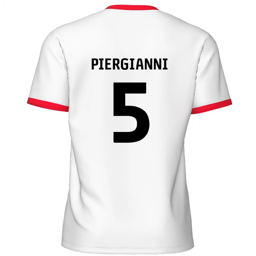 Danxen Damen Carl Piergianni #5 Weiß Rot Heimtrikot Trikot 2024/25 T-Shirt