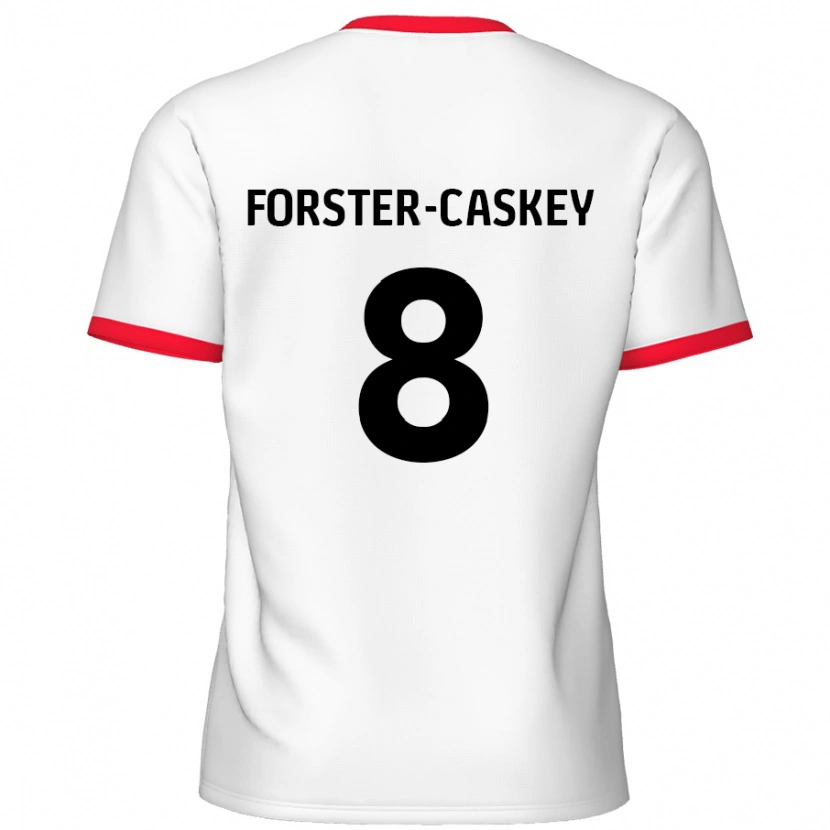 Danxen Damen Jake Forster-Caskey #8 Weiß Rot Heimtrikot Trikot 2024/25 T-Shirt