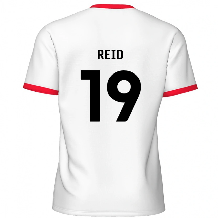 Danxen Damen Jamie Reid #19 Weiß Rot Heimtrikot Trikot 2024/25 T-Shirt