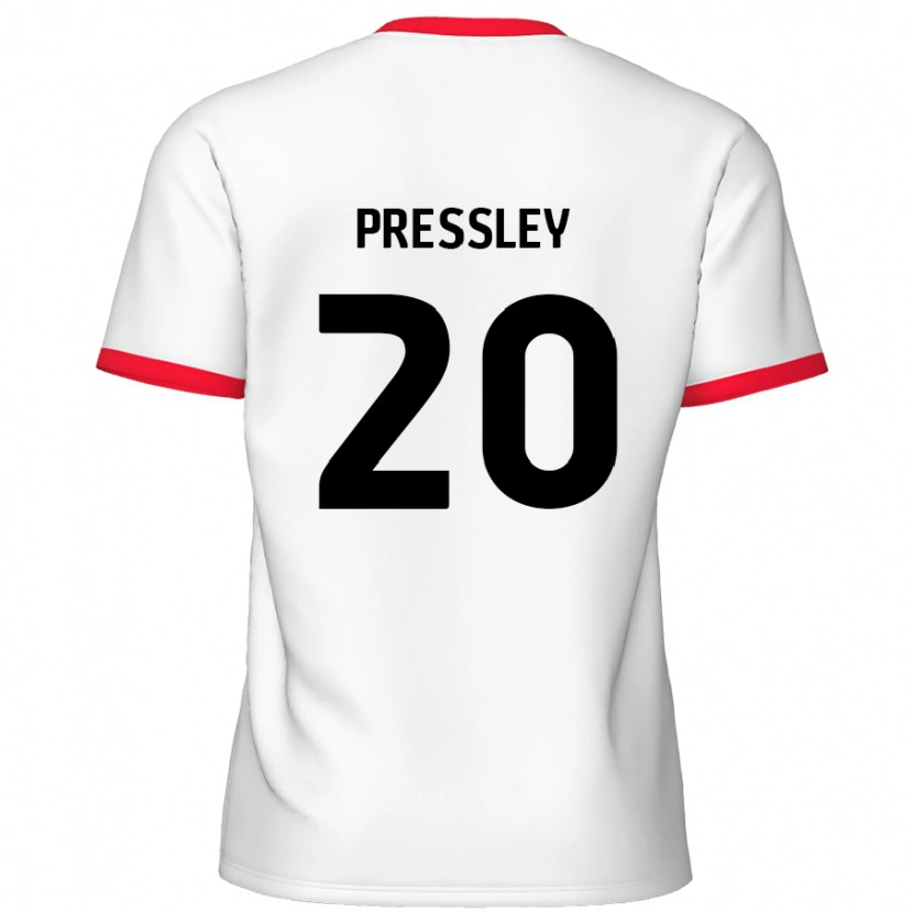 Danxen Damen Aaron Pressley #20 Weiß Rot Heimtrikot Trikot 2024/25 T-Shirt