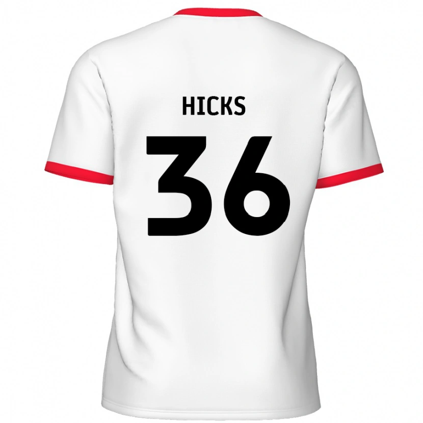 Danxen Damen David Hicks #36 Weiß Rot Heimtrikot Trikot 2024/25 T-Shirt