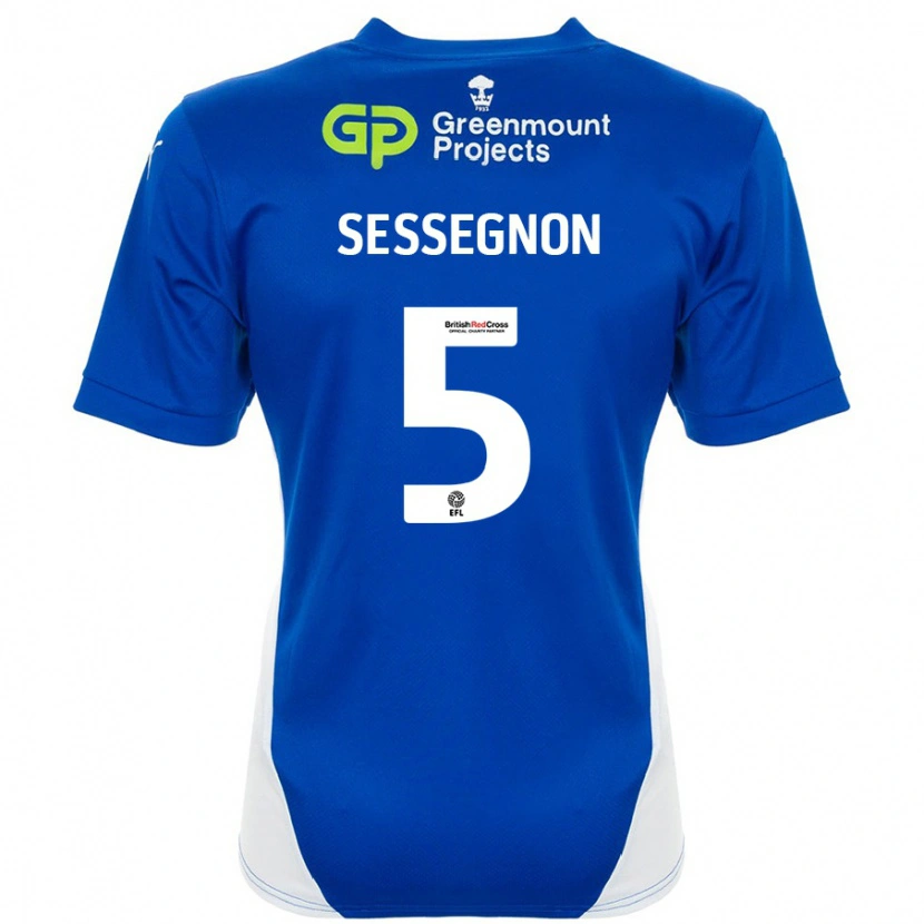 Danxen Damen Steven Sessegnon #5 Blau Weiß Heimtrikot Trikot 2024/25 T-Shirt