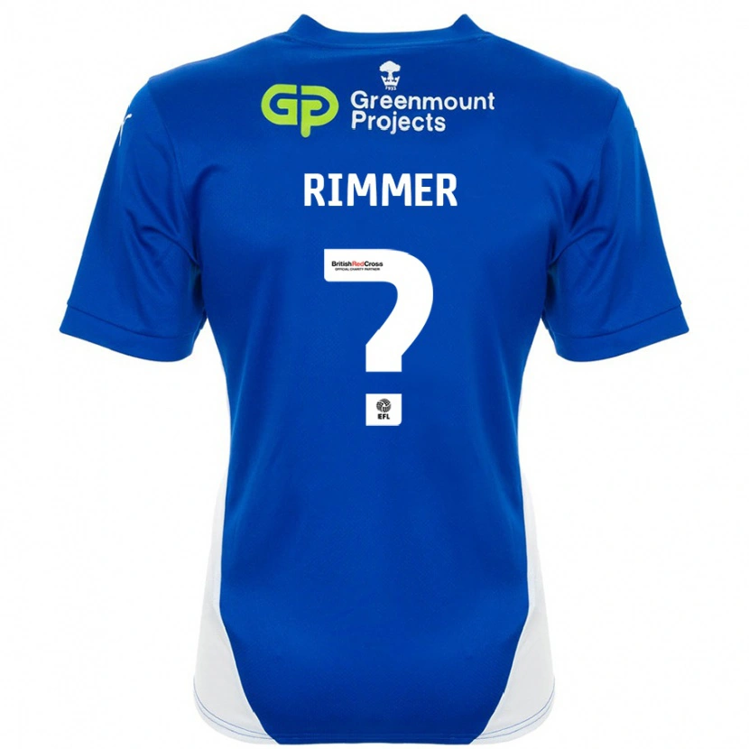 Danxen Damen Harry Rimmer #0 Blau Weiß Heimtrikot Trikot 2024/25 T-Shirt