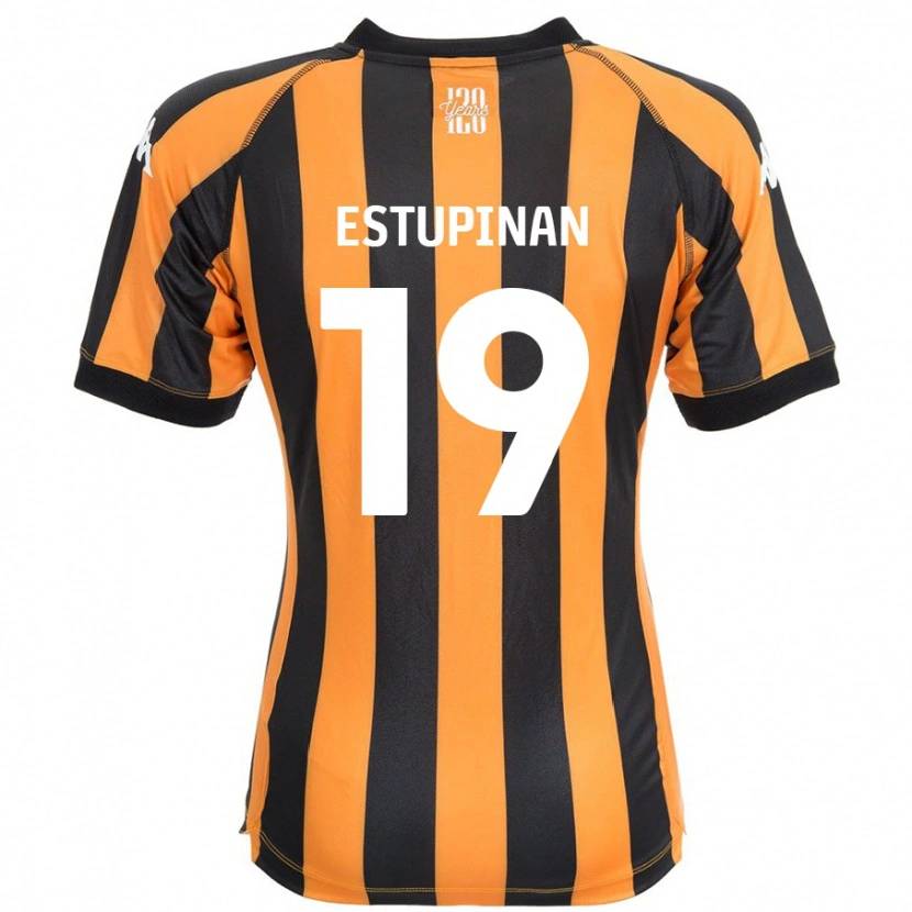 Danxen Damen Óscar Estupiñán #19 Schwarz Bernstein Heimtrikot Trikot 2024/25 T-Shirt