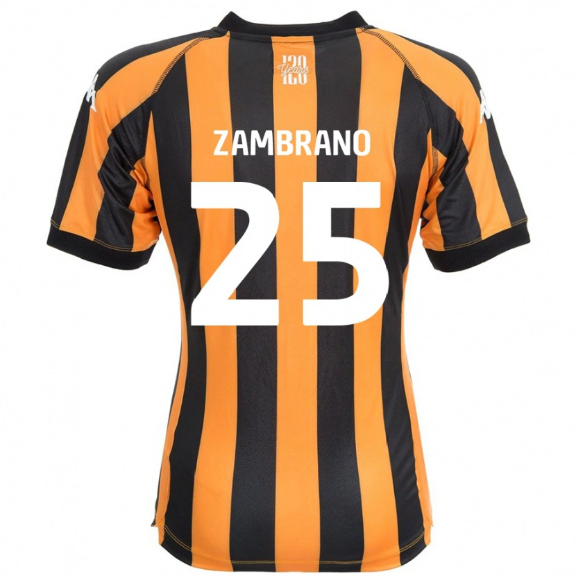 Danxen Damen Óscar Zambrano #25 Schwarz Bernstein Heimtrikot Trikot 2024/25 T-Shirt